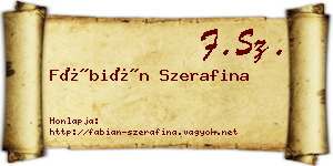 Fábián Szerafina névjegykártya